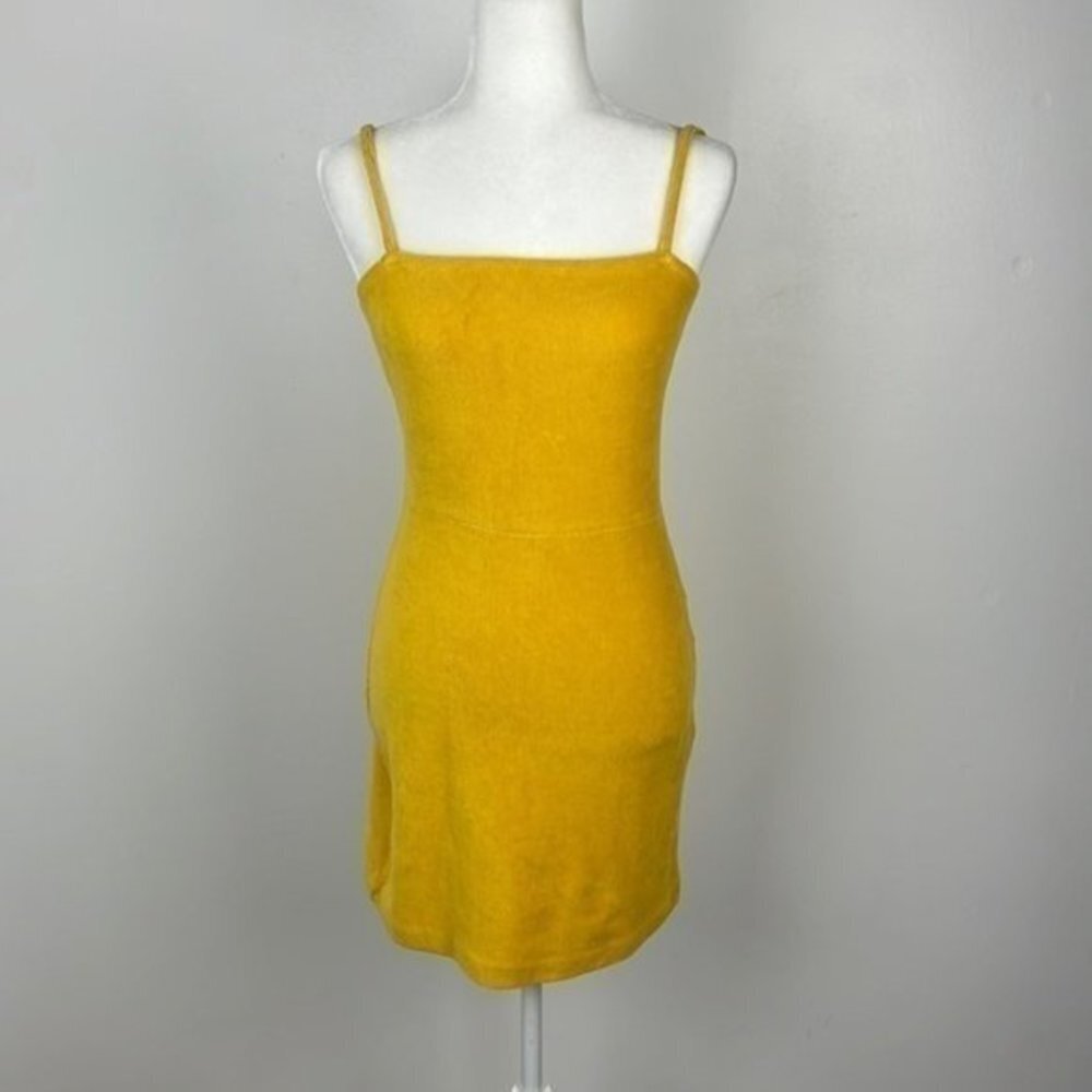 Forever 21 Yellow Tank Mini Bodycon Dress Size Medium